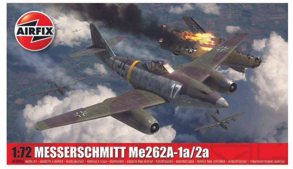 KIT DA MONTARE IN SCALA COMPATIBILE CON MESSERSCHMITT Me262A-1a2a KIT 1:72 AIRFIX A03090A