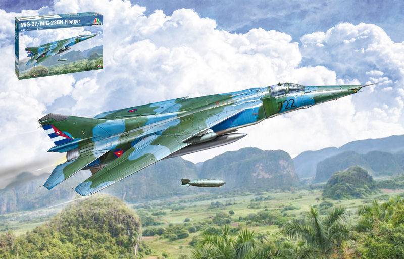 KIT DA MONTARE IN SCALA COMPATIBILE CON MIG-23BN MIG-27D FLOGGER KIT 1:48 ITALERI IT2817