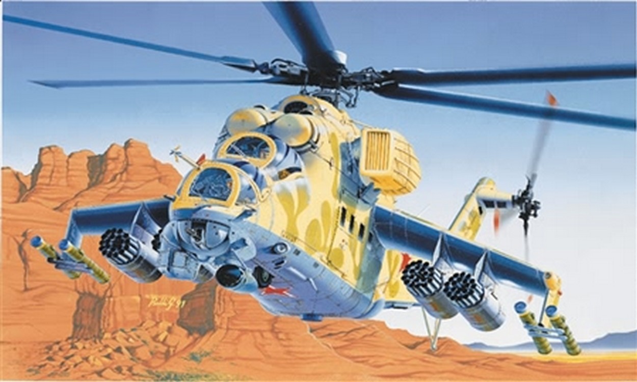 KIT DA MONTARE IN SCALA COMPATIBILE CON MIL 24 HIND D/E KIT 1:72 ITALERI IT0014