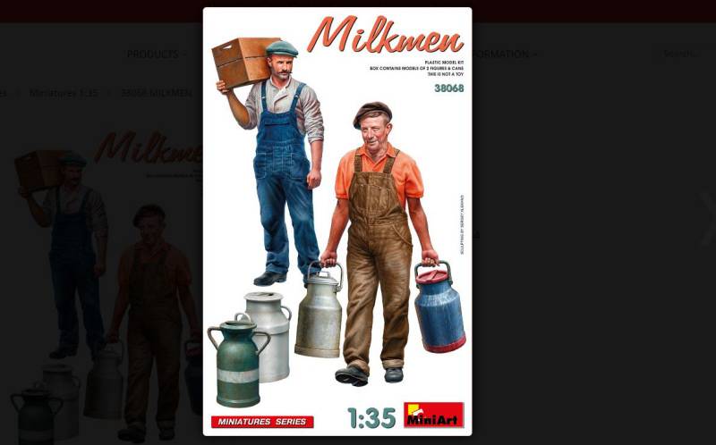 KIT À ASSEMBLER À L'ÉCHELLE COMPATIBLE AVEC LE KIT MILKMEN 1:35 MODÈLE MINIART MIN38068
