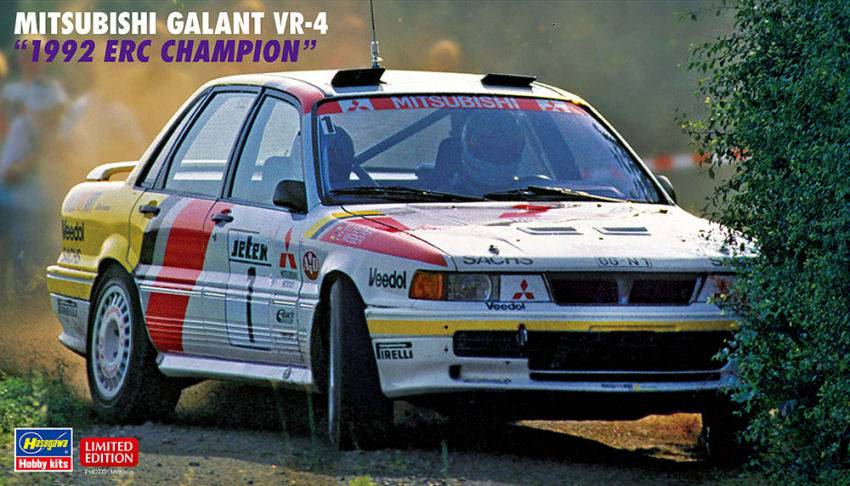 KIT DE MONTAGE À L'ÉCHELLE COMPATIBLE AVEC MITSUBISHI GALANT VR-4 1992 ERC CHAMPION KIT 1:24 HASEGAWA HA20518