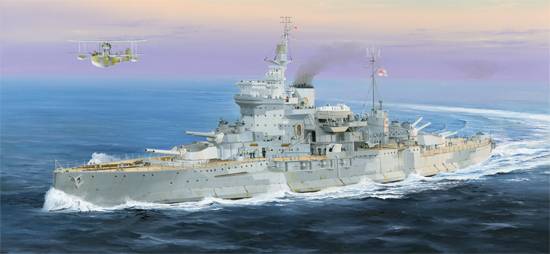 KIT D'ASSEMBLAGE À L'ÉCHELLE COMPATIBLE AVEC LE KIT DE NAVIRE HMS WARSPITE 1:350 TRUMPETER TP5325