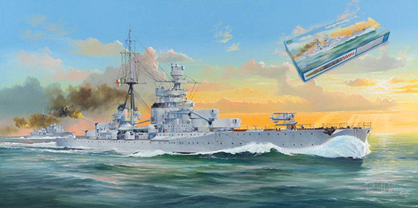 KIT DE MONTAGE À L'ÉCHELLE COMPATIBLE AVEC LE NAVIRE ITALIEN ZARA 1931 KIT 1:350 TRUMPETER TP5347