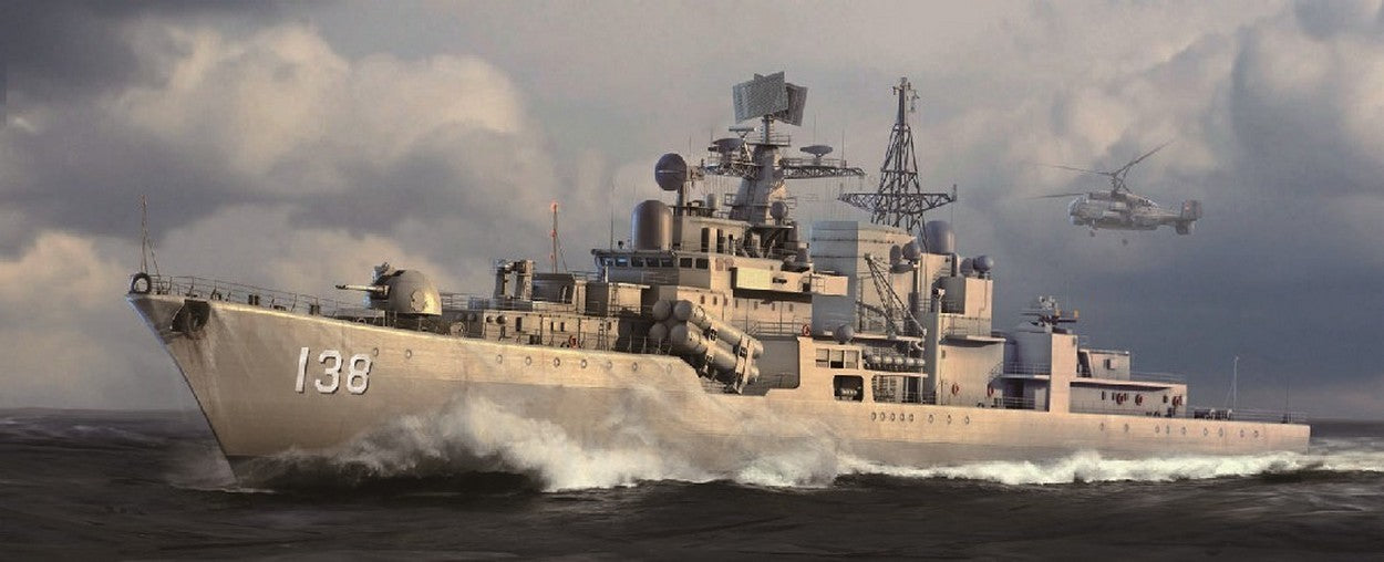 KIT À ASSEMBLER À L'ÉCHELLE COMPATIBLE AVEC LE PLAN DU NAVIRE DDG 138 TAIZHOU KIT 1:350 TRUMPETER TP4541
