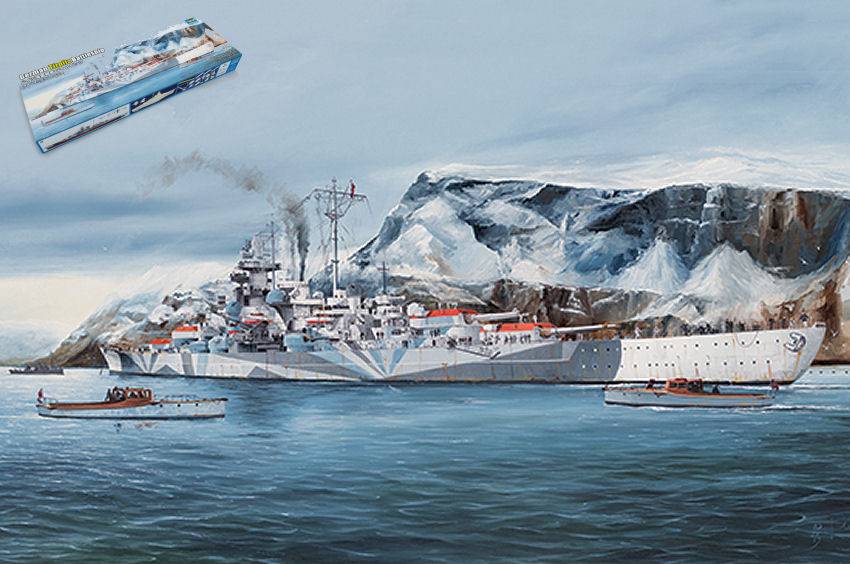 KIT DA MONTARE IN SCALA COMPATIBILE CON NAVE TIRPITZ GERMAN KIT 1:350 TRUMPETER TP5359