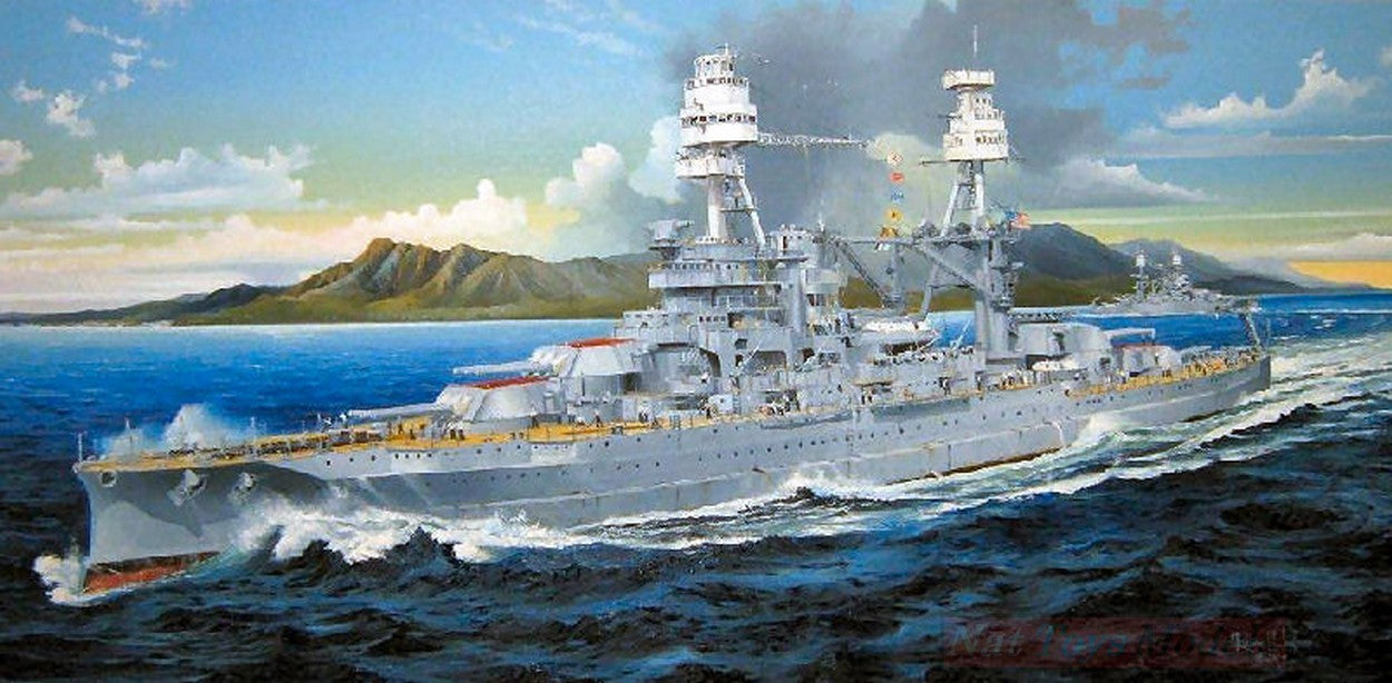 KIT D'ASSEMBLAGE À L'ÉCHELLE COMPATIBLE AVEC LE NAVIRE USS ARIZONA BB-39 1:200 KIT TRUMPETER TP3701
