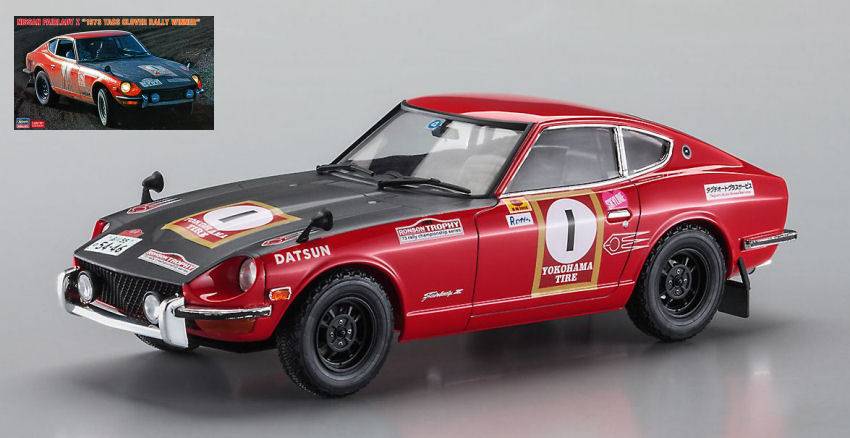 KIT DE MONTAGE À L'ÉCHELLE COMPATIBLE AVEC NISSAN FAIRLADY Z 1973 TACS CLOVER RALLY WINNER KIT 1:24 HASEGAWA HA20529