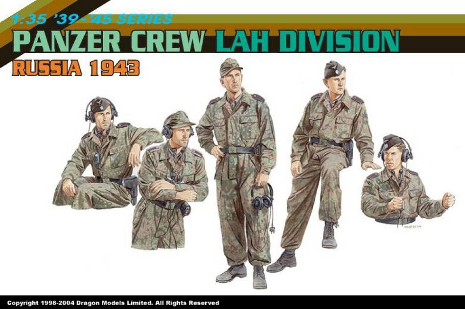 SCALE ASSEMBLY KIT COMPATIBLE WITH PANZER CREW LAH DIV.RUSSIA 1943 KIT 1:35 DRAGON D6214