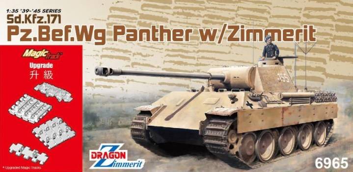 KIT DE MONTAGE À L'ÉCHELLE COMPATIBLE AVEC Pz.BEF.Wg.PANTHER W/ZIMMERIT KIT 1:35 DRAGON D6965