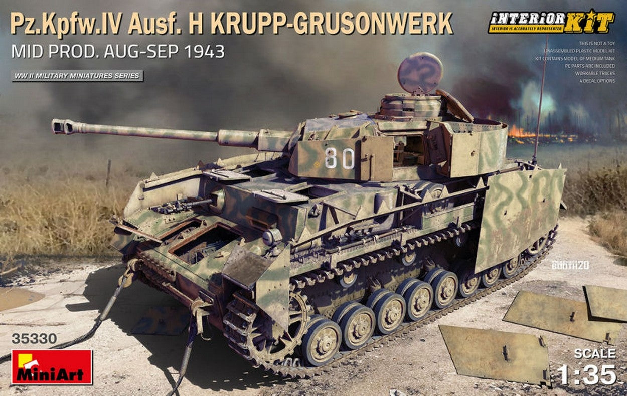 KIT DA MONTARE IN SCALA COMPATIBILE CON Pz.Kpfw.IV Ausf.H KRUPP-GRUSONWERK MID.PROD.1943 INTERIOR KIT 1:35 MINIART MIN35330