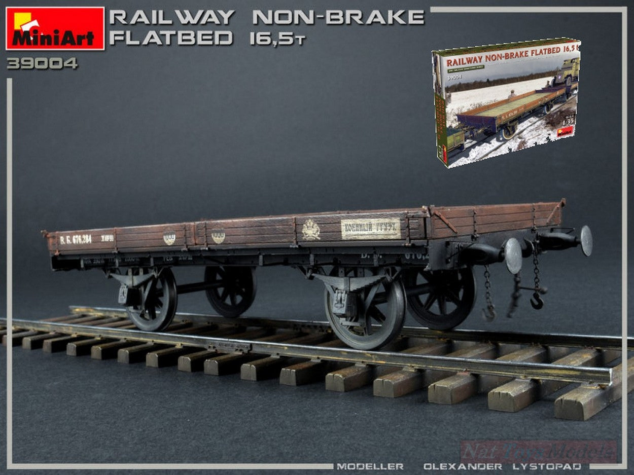 KIT DE MONTAGE À L'ÉCHELLE COMPATIBLE AVEC PLATEAU FERROVIAIRE SANS FREINAGE 16,5 t KIT 1:35 MINIART MIN39004