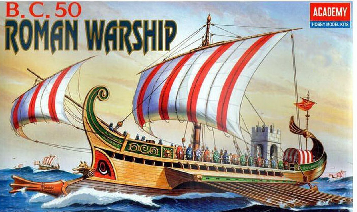KIT D'ASSEMBLAGE À L'ÉCHELLE COMPATIBLE AVEC LE KIT DE NAVIRE DE GUERRE ROMAIN 1:72 ACADEMY ACD14207