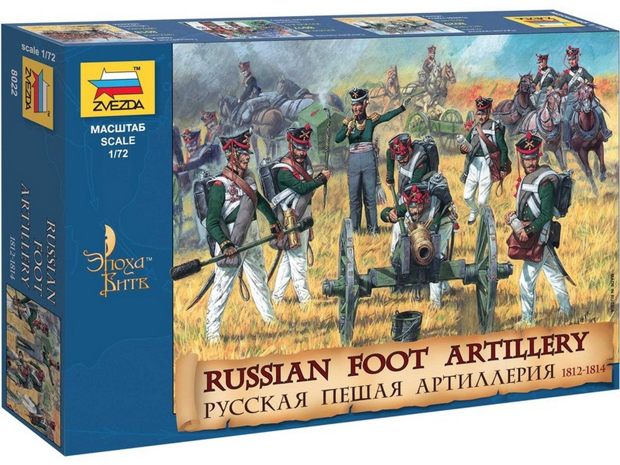 KIT DA MONTARE IN SCALA COMPATIBILE CON RUSSIAN ARTILLERY 1812 KIT 1:72 ZVEZDA Z8022
