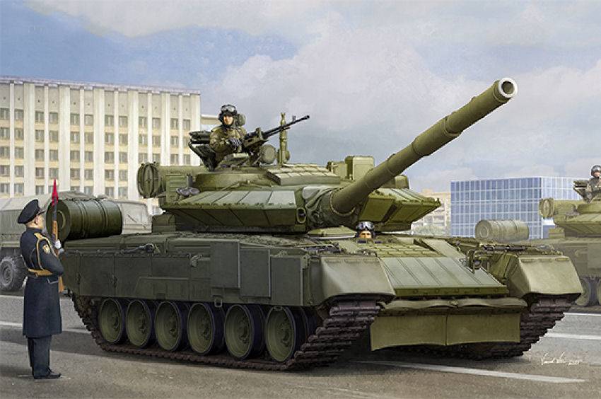 KIT DA MONTARE IN SCALA COMPATIBILE CON RUSSIAN T-80BVM MBT MARINE CORPS KIT 1:35 TRUMPETER TP9588