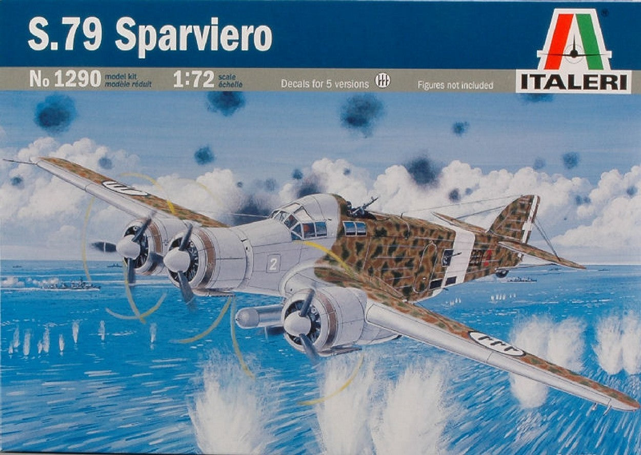 KIT DA MONTARE IN SCALA COMPATIBILE CON S 79 SPARVIERO KIT 1:72 ITALERI IT1290