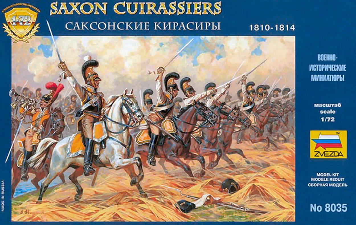 KIT DA MONTARE IN SCALA COMPATIBILE CON SAXON CUIRASSIERS 1810-1814 KIT 1:72 ZVEZDA Z8035