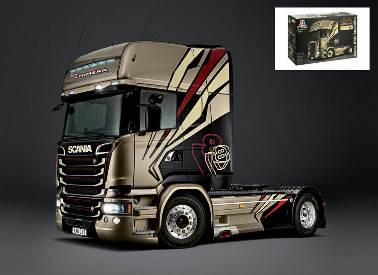 KIT DA MONTARE IN SCALA COMPATIBILE CON SCANIA R730 STREAMLINE "CHIMERA" KIT 1:24 ITALERI IT3930