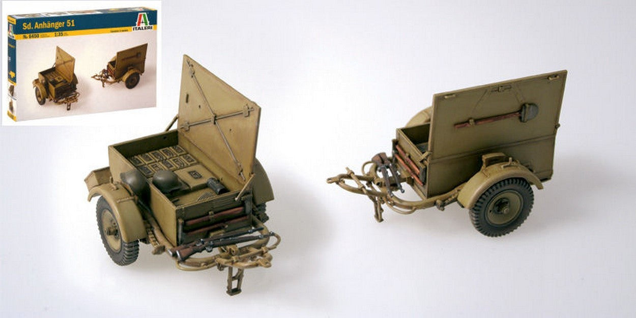 KIT DA MONTARE IN SCALA COMPATIBILE CON SD ANHANGER 51 kit 1:35 ITALERI IT6450