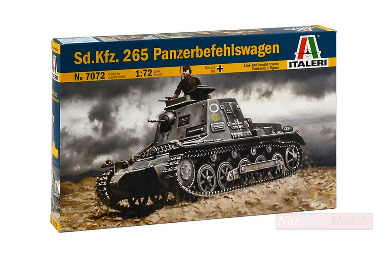 KIT À ASSEMBLER À L'ÉCHELLE COMPATIBLE AVEC SD KFZ 265 KIT 1:72 ITALERI IT7072