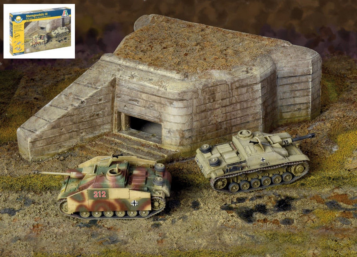 KIT DE MONTAGE À L'ÉCHELLE COMPATIBLE AVEC SD.KFZ 142/1STURMGESCHUTZ III KIT DE MONTAGE RAPIDE 1:72 ITALERI IT7522