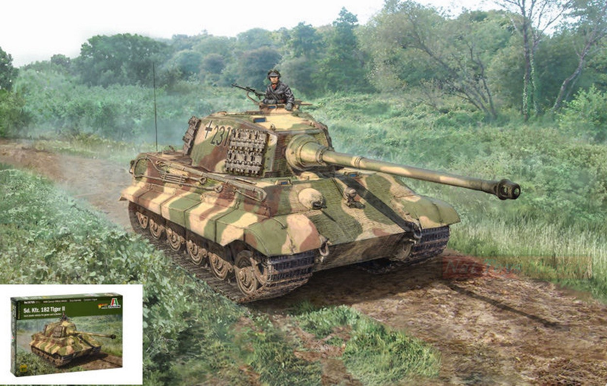 KIT À MONTER DANS UN ESCALIER COMPATIBLE AVEC SD.KFZ. 182 KIT KING TIGER II 1:56 ITALERI IT15765