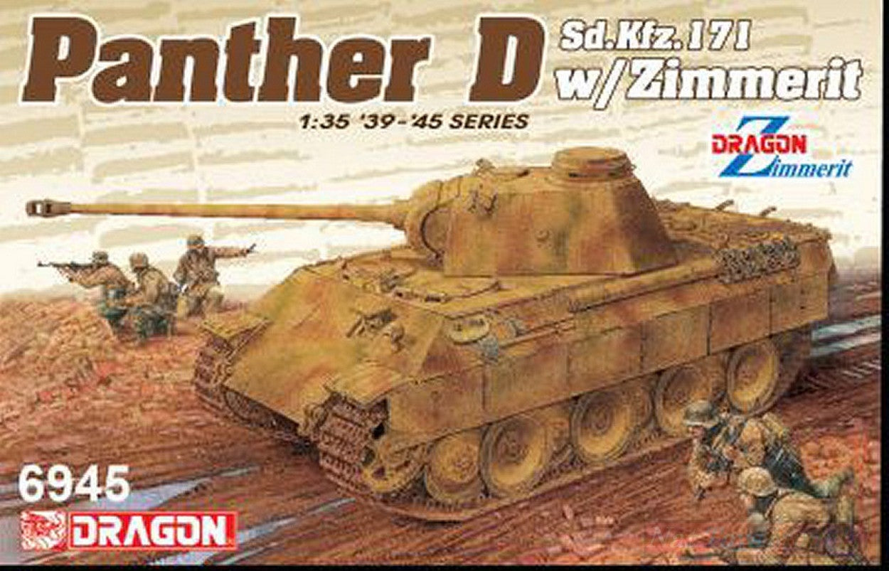 SCALE ASSEMBLY KIT COMPATIBLE WITH SD.KFZ.171 PANTHER AUSF.DW/ZIMMERIT KIT 1:35 DRAGON D6945