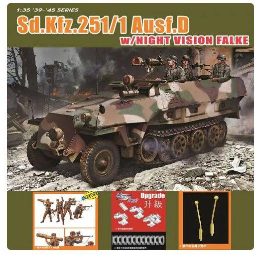 KIT DA MONTARE IN SCALA COMPATIBILE CON Sd.Kfz.251/1 Ausf.D W/NIGHT CISION FALKE KIT 1:35 DRAGON D6984