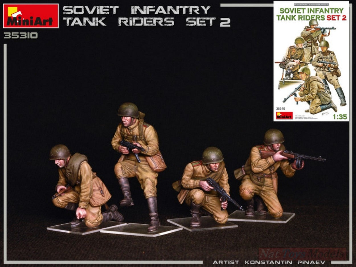 KIT DA MONTARE IN SCALA COMPATIBILE CON SOVIET INFANTRY TANK RIDERS SET 2 KIT 1:35 MINIART MIN35310
