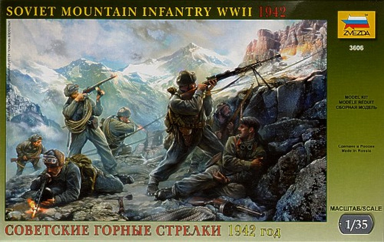 KIT DA MONTARE IN SCALA COMPATIBILE CON SOVIET MOUNTAIN INFANTRY KIT 1:35 ZVEZDA Z3606