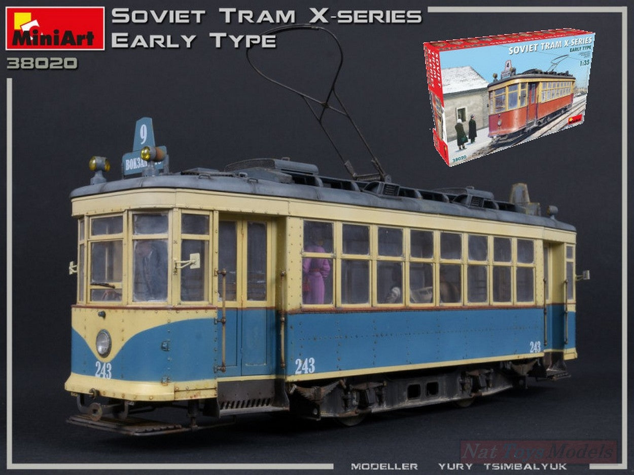 KIT DA MONTARE IN SCALA COMPATIBILE CON SOVIET TRAM X-SERIES EARLY TYPE KIT 1:35 MINIART MIN38020