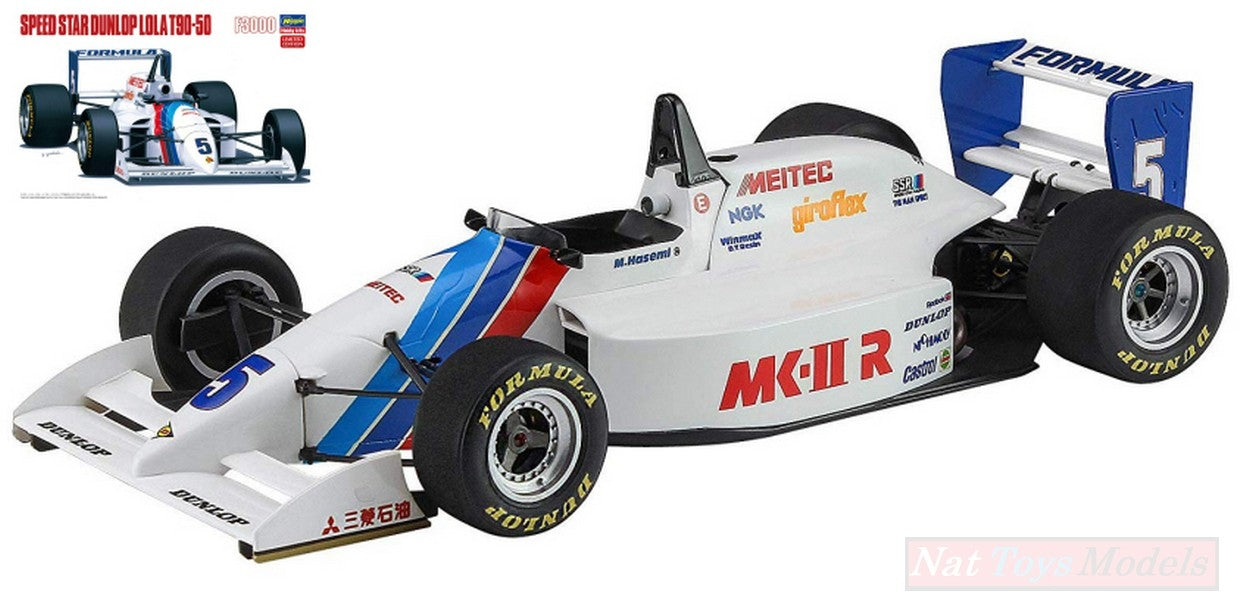 KIT DA MONTARE IN SCALA COMPATIBILE CON SPEED STAR DUNLOP LOLA T90-50 KIT 1:24 HASEGAWA HA20394