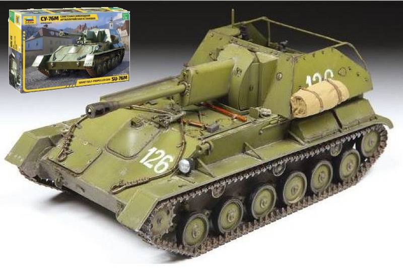 KIT DA MONTARE IN SCALA COMPATIBILE CON SU-76 SOVIET SELF PROPELLED GUN KIT 1:35 ZVEZDA Z3662