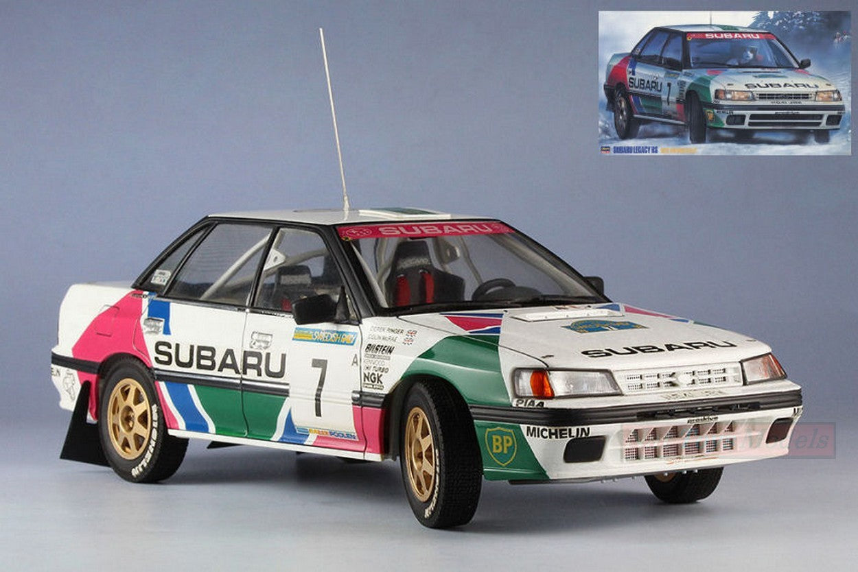 KIT DA MONTARE IN SCALA COMPATIBILE CON SUBARU LEGACY RS N.7 2nd SWEDISH RALLY C.MC RAE KIT 1:24 HASEGAWA HG20290