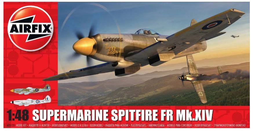 KIT DA MONTARE IN SCALA COMPATIBILE CON SUPERMARINE SPITFIRE FR Mk.XIV KIT 1:48 AIRFIX A05135