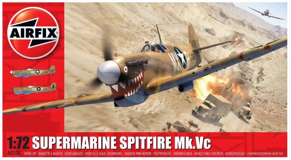 KIT D'ASSEMBLAGE À L'ÉCHELLE COMPATIBLE AVEC LE KIT SUPERMARINE SPITFIRE MK VC 1:72 AIRFIX A02108