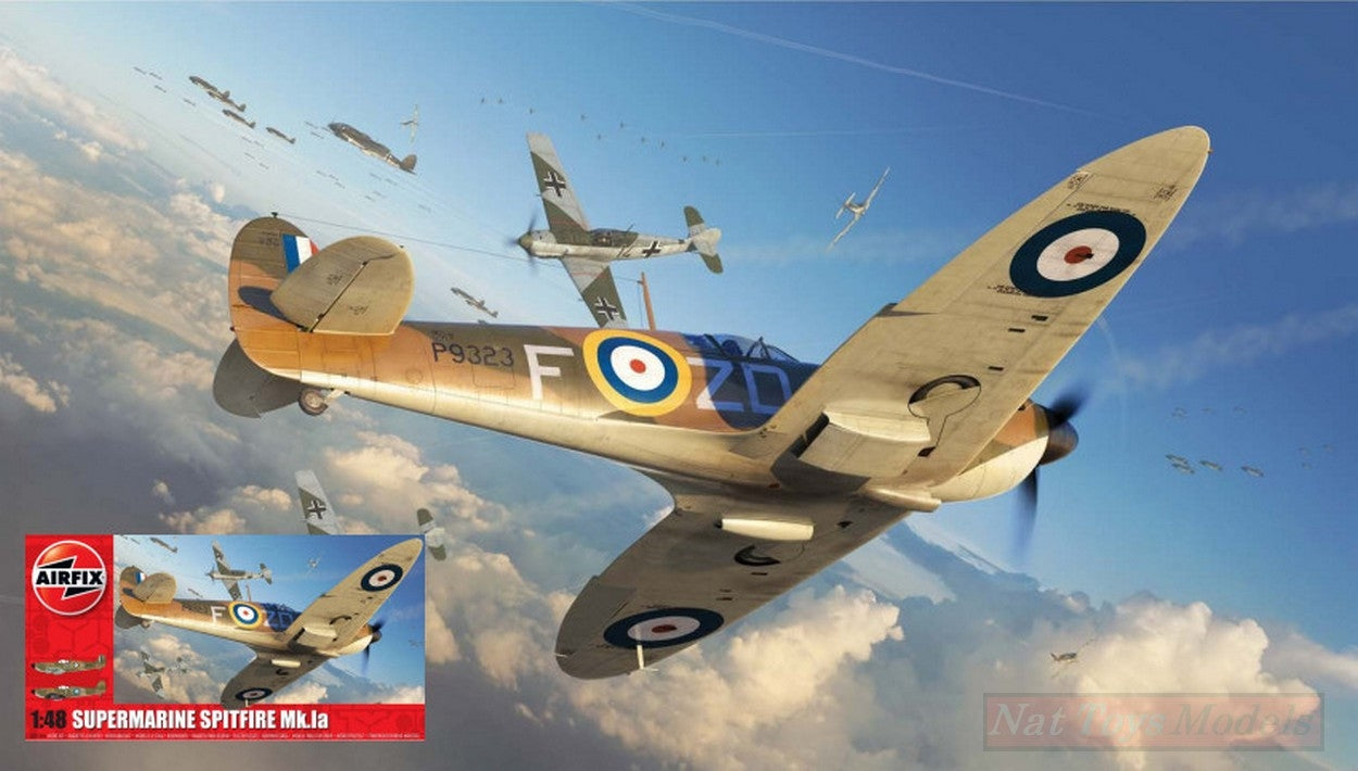 KIT DE MONTAGE À L'ÉCHELLE COMPATIBLE AVEC SUPERMARINE SPITFIRE Mk.1 au KIT 1:48 AIRFIX A05126A