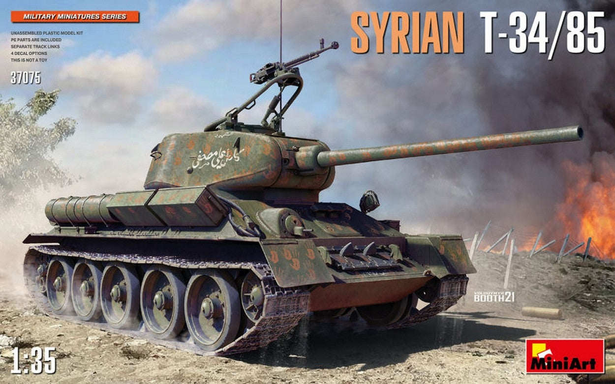 KIT DA MONTARE IN SCALA COMPATIBILE CON SYRIAN T-34/85 KIT 1:35 MINIART MIN37075