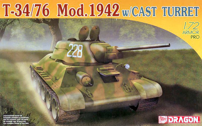 SCALE ASSEMBLY KIT COMPATIBLE WITH T-34/76 MOD.1942 CAST TURRET KIT 1:72 DRAGON D7224