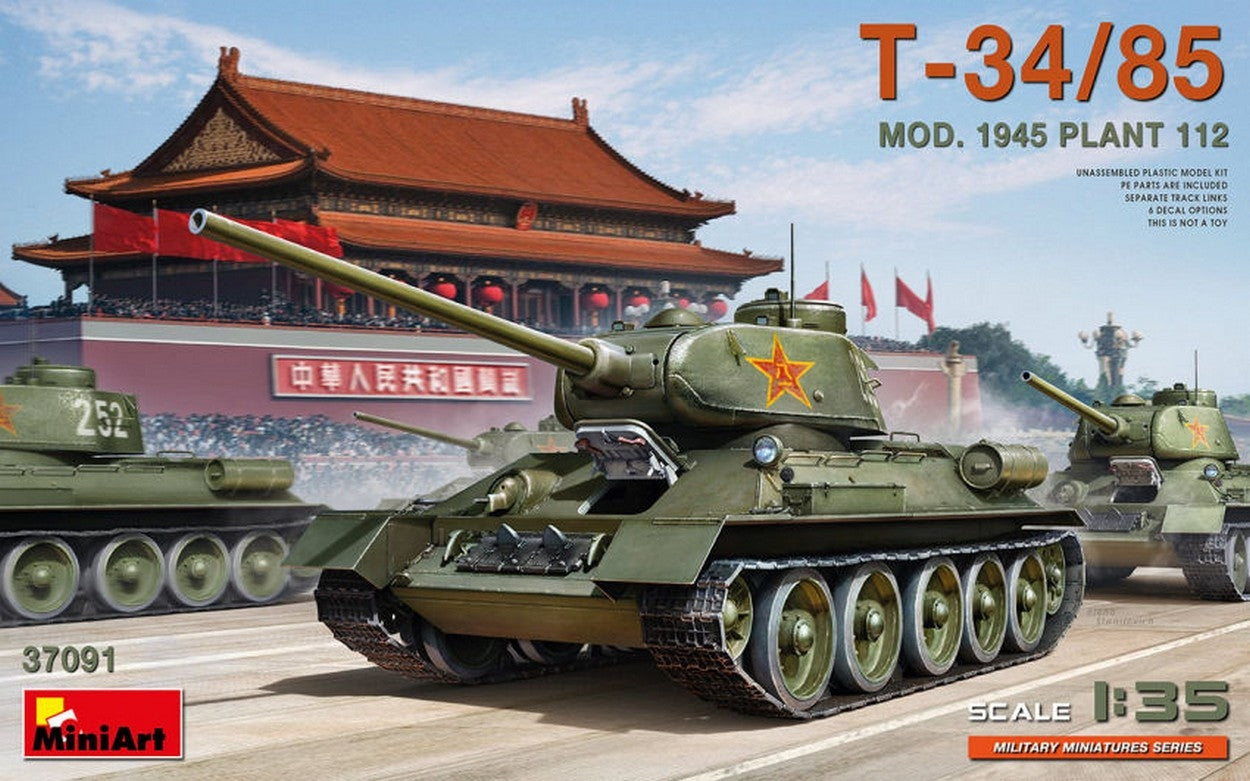 KIT DA MONTARE IN SCALA COMPATIBILE CON T-34/85 MOD.1945 PLANT 112 KIT 1:35 MINIART MIN37091