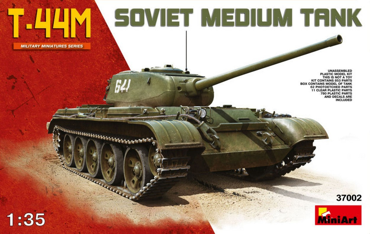 KIT DA MONTARE IN SCALA COMPATIBILE CON T-44M SOVIET MEDIUM TANK KIT 1:35 MINIART MIN37002