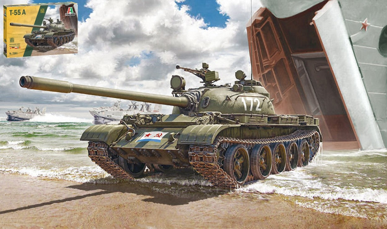 KIT TO BE ASSEMBLED IN SCALE COMPATIBLE WITH T-55 MBT KIT 1:72 ITALERI IT7081