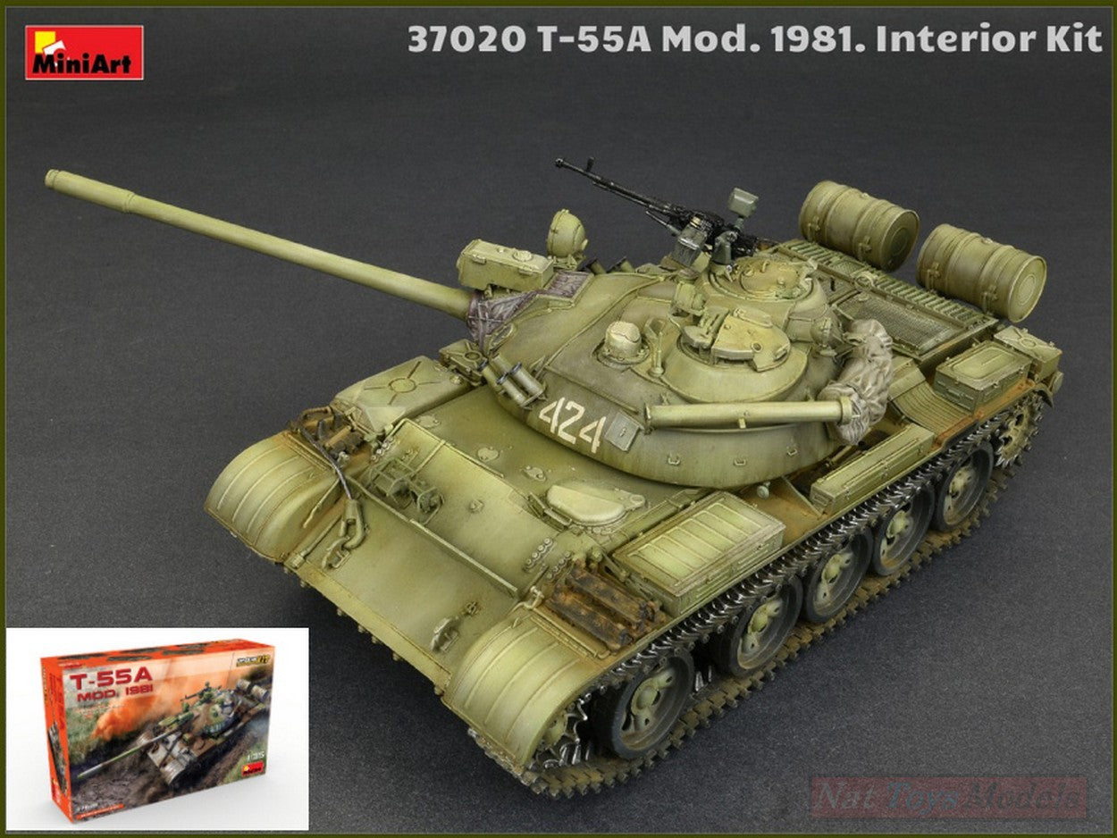 KIT À ASSEMBLER À L'ÉCHELLE COMPATIBLE AVEC T-55A MOD.1981 KIT INTÉRIEUR 1:35 MINIART MIN37020