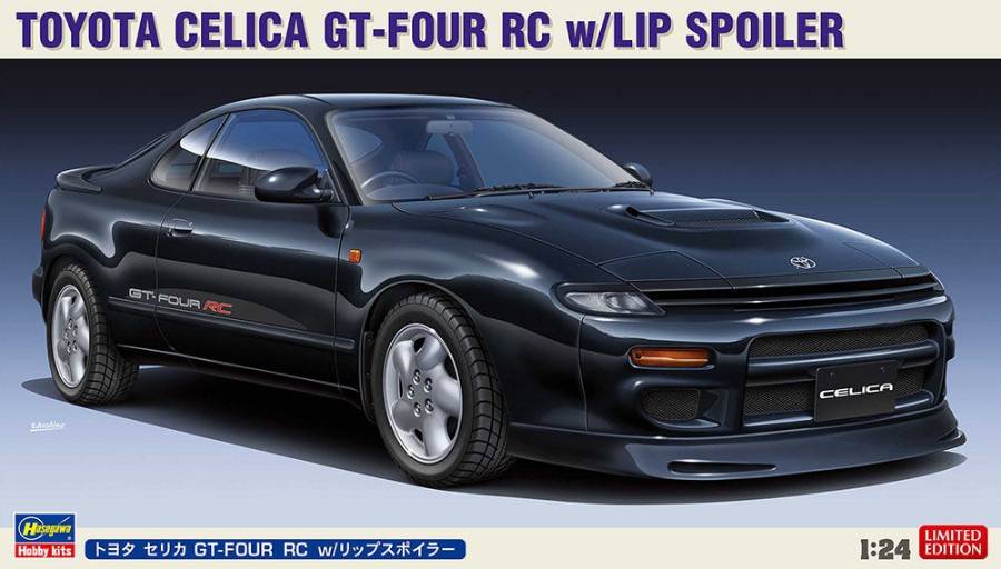 KIT DE MONTAGE À L'ÉCHELLE COMPATIBLE AVEC TOYOTA CELICA GT-FOUR RC AVEC KIT SPOILER À LÈVRES 1:24 HASEGAWA HA20536