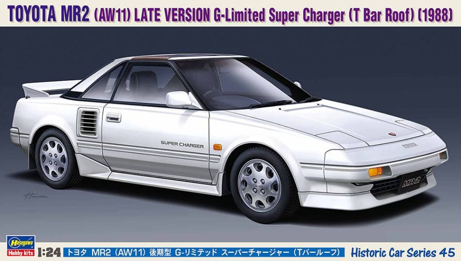 KIT DE MONTAGE À L'ÉCHELLE COMPATIBLE AVEC KIT DE VERSION TARDIVE TOYOTA MR2 (AW11) 1:24 HASEGAWA HA21145
