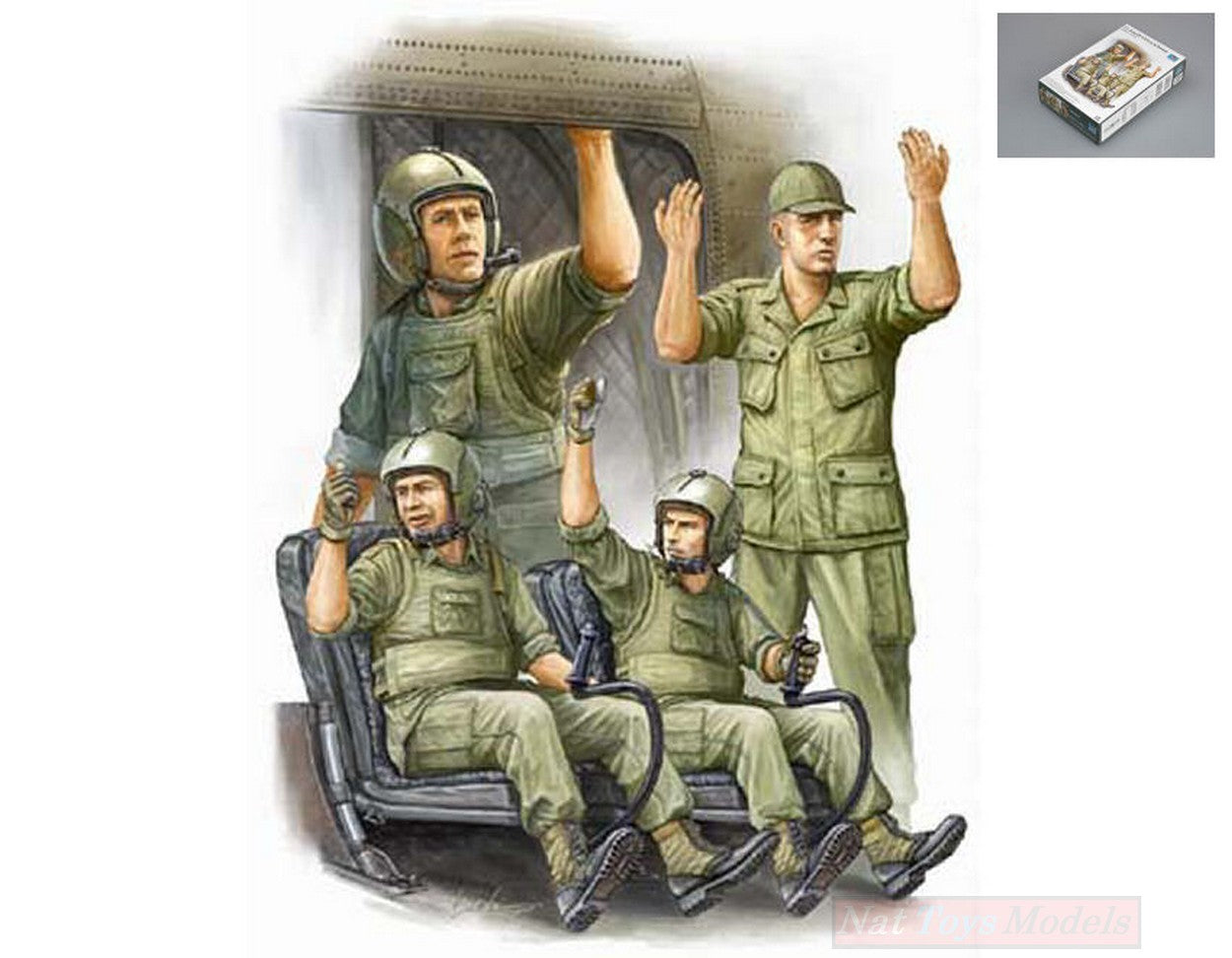 KIT D'ASSEMBLAGE À L'ÉCHELLE COMPATIBLE AVEC LE KIT DE FIGURINES DE L'ARMÉE AMÉRICAINE DU VIETNAM 1:35 TRUMPETER TP0417