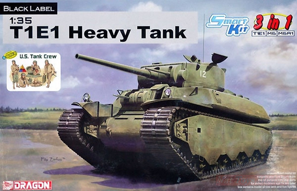 KIT DA MONTARE IN SCALA COMPATIBILE CON US HEAVY TANK T1E1 KIT 1:35 DRAGON D6936