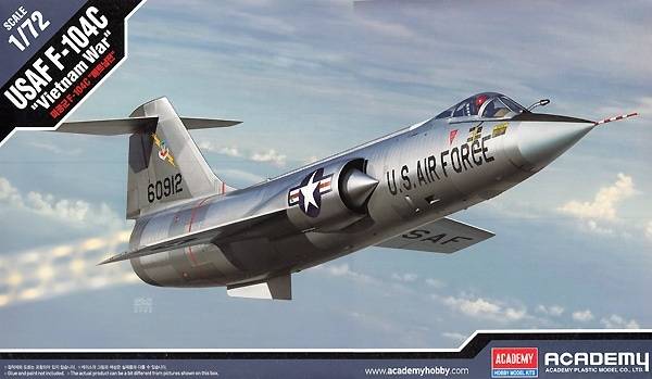 KIT D'ASSEMBLAGE À L'ÉCHELLE COMPATIBLE AVEC LE KIT DE GUERRE DU VIETNAM USAF F-104C 1:72 ACADEMY ACD12576