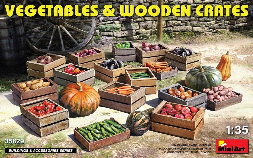 KIT DE MONTAGE BALANCE COMPATIBLE KIT LÉGUMES ET CAISSES EN BOIS 1:35 MINIART MIN35629