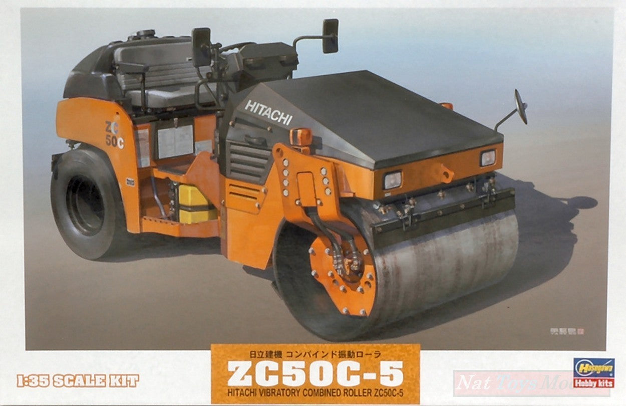 KIT DE MONTAGE À L'ÉCHELLE COMPATIBLE AVEC LE ROULEAU COMBINÉ VIBRANT HITACHI ZC50C5 KIT 1:35 HASEGAWA HA66002