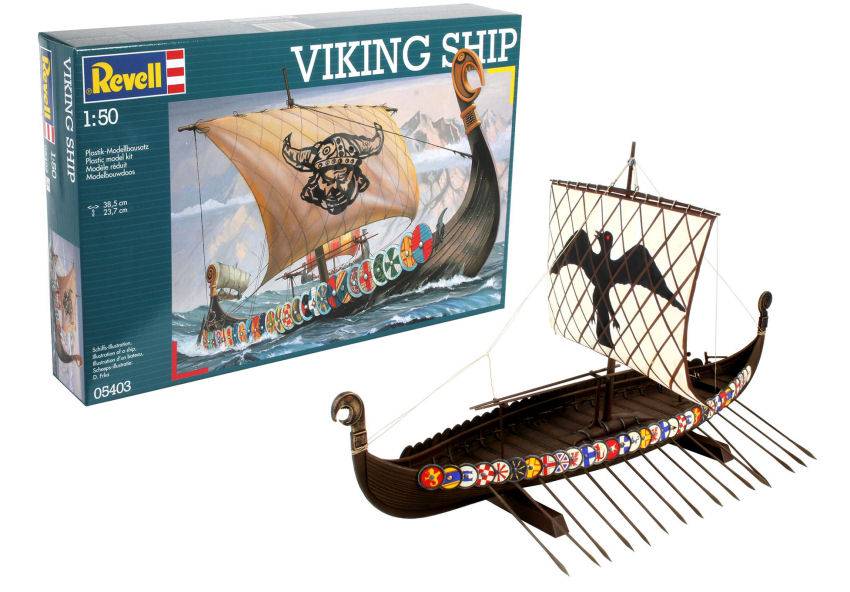 KIT D'ASSEMBLAGE À L'ÉCHELLE COMPATIBLE AVEC LE KIT DE MODÈLE DE NAVIRE VIKING 1:50 REVELL RV65403